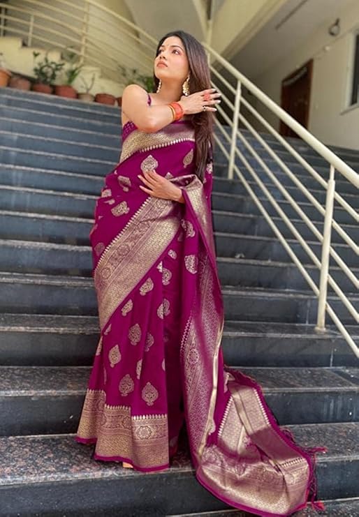 Kanjivaram Art Silk Saree Soft Banarasi Style