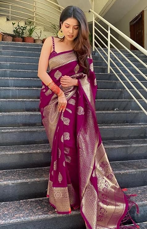 Kanjivaram Art Silk Saree Soft Banarasi Style