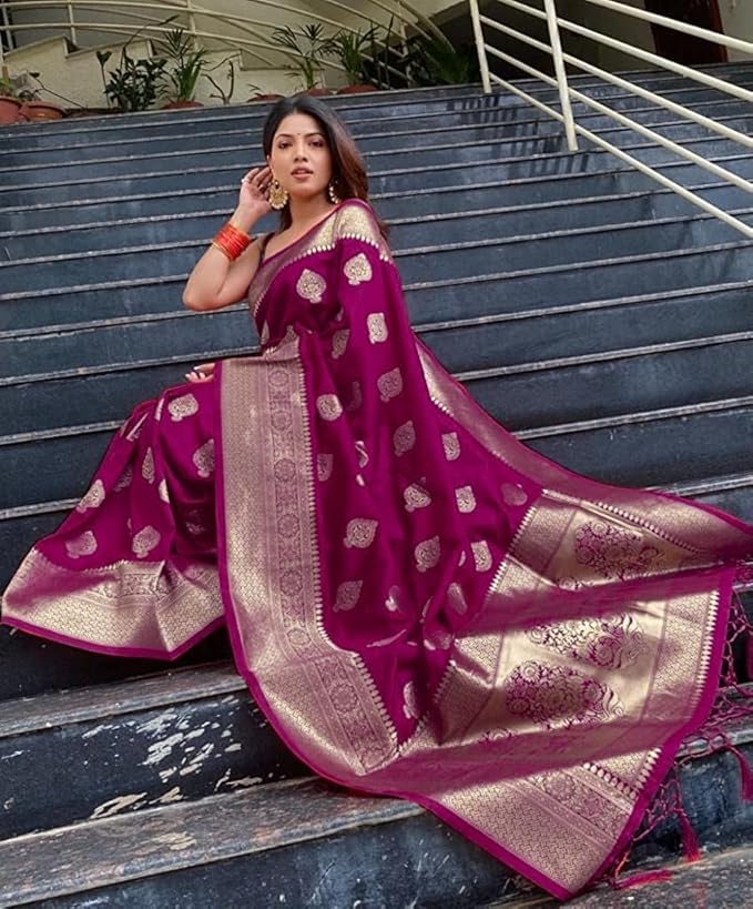 Kanjivaram Art Silk Saree Soft Banarasi Style