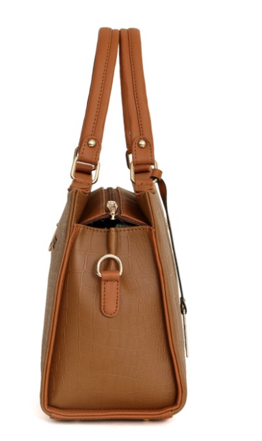 Tan solid office bag