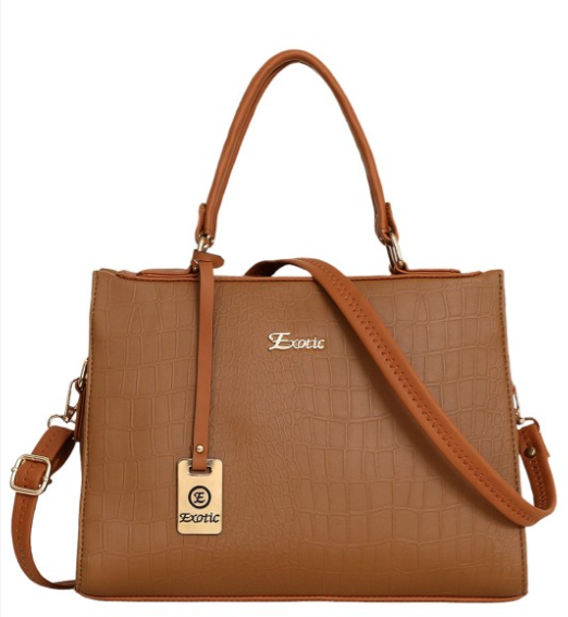 Tan solid office bag